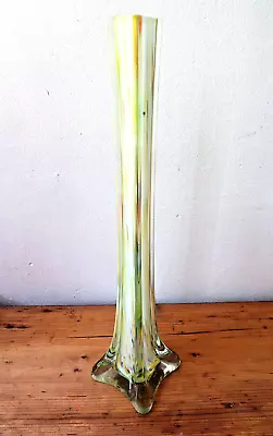 Buy Murano- Style Pastel + Clear Glass Eiffel Tower 12 Inch Vase Pastel Rainbow • 9.99£