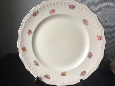 Buy Vintage Swinnertons Side Plate Ceramic White Floral W/Gold Rim Dessert Plate • 3£
