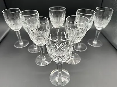 Buy RARE Set Of 8 WATERFORD CRYSTAL Colleen Tall Stem (Cut) Claret Wine Glasses,MINT • 607.74£