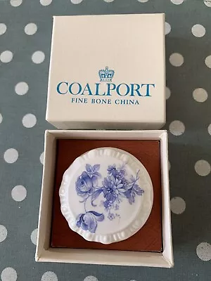 Buy Coalport Trinket Dish With Lid In Divinity Blue Design • 3.50£