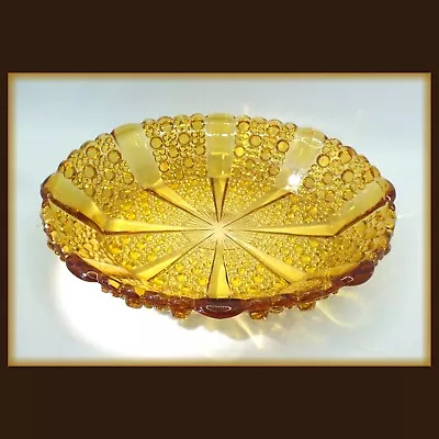 Buy Sparkling 1880s-90s Oval Rayed Water-Drop Pattern George Davidson Glass Dish • 12.50£