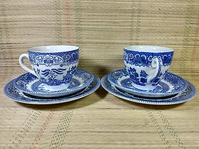 Buy English Ironstone Tableware-  Old Willow Pattern - Cup, Saucer & Side Plate X 2 • 9.99£