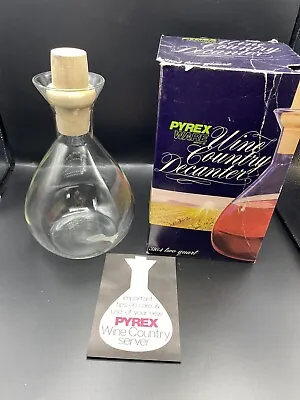 Buy Vintage Pyrex Ware Wine Country Decanter #3164 USA 2 Quart In Original Box • 16.13£