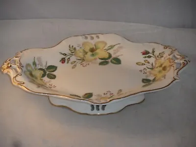 Buy Antique C19th Davenport Floral Pattern Footed Bowl Gilded Blue Anchor Mark 29cms • 11.99£