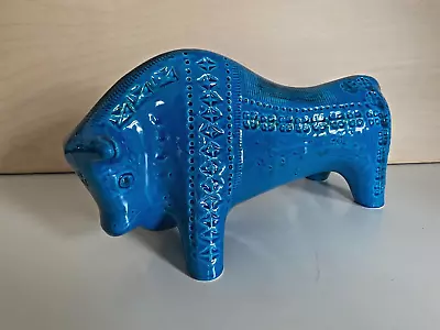 Buy Bitossi Rimini Blue 1950s Design Bitossi Aldo Londi Italian Pottery Bull • 295£