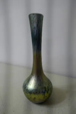 Buy Okra Iridescent Glass Vase.  Blue/green/gold • 35£