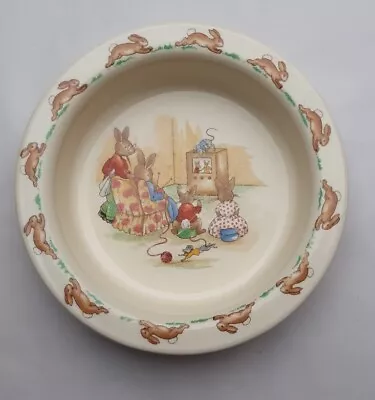 Buy Bunnykins Royal Doulton Tableware Kids Collectable Bowl Cereal China Watching Tv • 5£