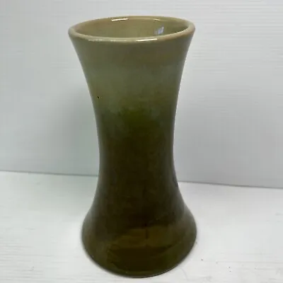 Buy Green Glazed  Pottery Vase 14.5cm Tall Japan Mod Century Modern • 18.97£