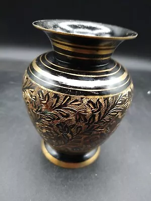 Buy Old Vintage Antique Unique Shape Fine Floral Engraved Beautiful Brass Flower Pot • 28.88£