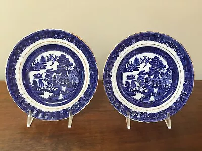 Buy R & D Redfern Drakeford Balmoral FLOW BLUE WILLOW Bread & Butter Plate ~ Pair  • 28.94£