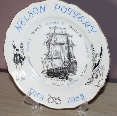 Buy 1958 ELIJAH COTTON / LORD NELSON WARE 9  PLATE 200th ANNIVERSARY NELSON POTTERY • 9.95£