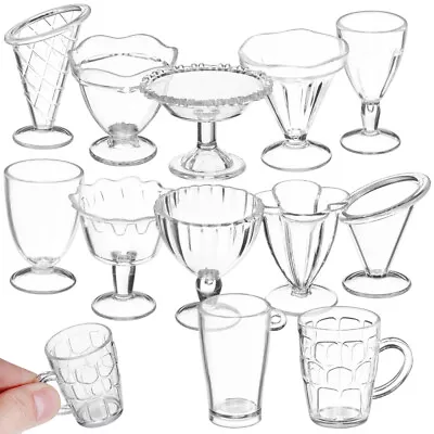 Buy 12 Pcs Doll House Tableware Mini Food Crystal Glass • 4.99£