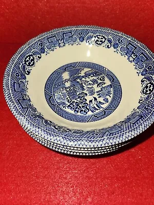 Buy 4 Vintage Fine Myott Meakin Tableware Dinner Plates  Blue/White 10” Blue Willow • 37.63£