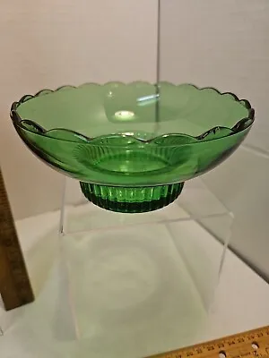 Buy Vintage 1950's E.O. Brody CO. M2000 Cleveland Ohio Green Glass Dish Bowl Scallop • 12.80£