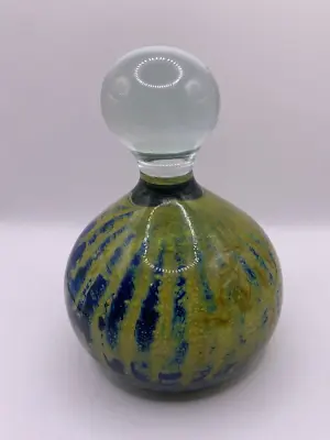 Buy Mdina Glass Paperweight Sea Urchin Design Malta Blue Green Signed  • 8.50£
