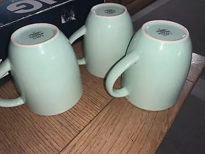 Buy 3 X M & S - Marks & Spencer’s - Andante Stoneware Mugs - Mint Green - VGC • 9.95£