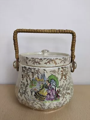 Buy Vintage Sadler Biscuit Barrel Sugar/Sweet Bowl Ceramic Painted Handle England  • 14.95£