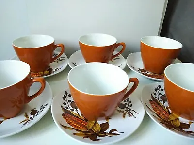 Buy Vintage Midwinter Englad Coffee Tea Set Of 6 • 42.99£