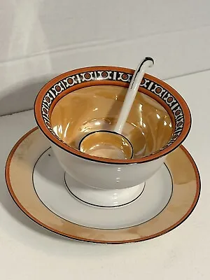 Buy Vintage Noritake Sauce Bowl With Saucer And Spoon-Hand Painted Japan • 18.96£