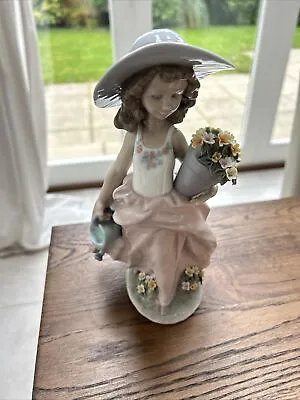 Buy Lladro A Wish Come True 7676 Girl With Flowers Watering Can C1998 Retired BOXED • 81.71£