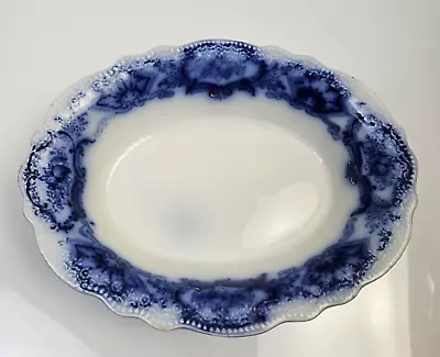 Buy Antique W .H. Grindley Alaska Pattern Flow Blue 9  Vegetable Bowl No Gold Trim • 28.32£