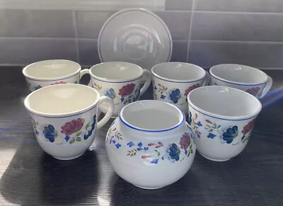Buy BHS Priory Tableware 6 Cups & 1 Saucer & Sugar Bowl. Set. Replacements. • 15£