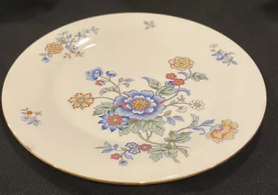 Buy ROYAL VALE Bone China Blue Bouquet Of Flowers Dinner Plate 10-1/2”Gold Trimmed • 9.49£