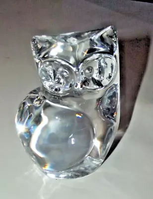Buy Orrefos Crystal Glass Owl Figurine 1970s Signed Olle Alberius 4285-111 VGC 4LB • 19.99£