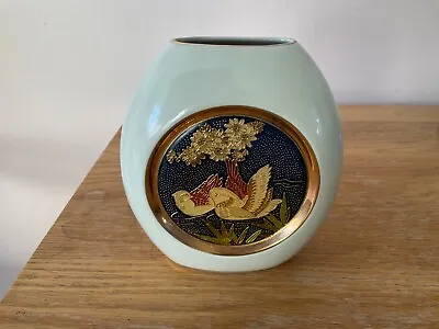 Buy The Art Of Chokin 24K Gold Edged Small Japanese Vase Decorative Pottery Vintage  • 3£