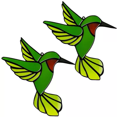Buy Stained Glass Birds Window Hangings - Set Of 2 • 11.29£