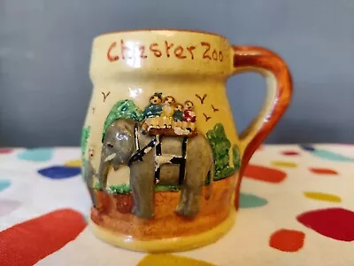 Buy Manor Ware Chalk Ware Chester Zoo Souvenir Mug Ornament Kitsch Elephant 8cm • 10£