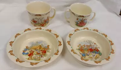 Buy 4 Items Of Royal Doulton Bunnykins China Including 2 Handled Cup #1011 • 20£