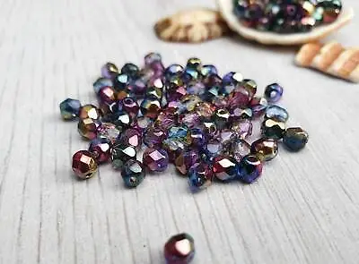 Buy 4mm Crystal Royal | Czech Glass Fire Polish Beads | 50 Pcs • 2.60£