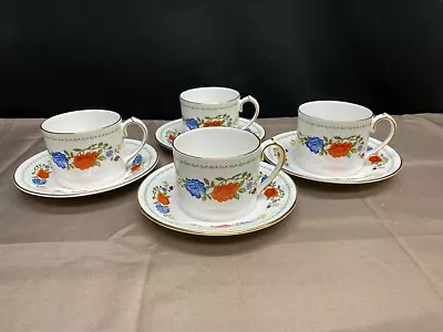 Buy Aynsley  FAMILLE ROSE  England ~ Set Of 4~ Cups & Saucers ~ 2 1/4  Tall • 45.51£