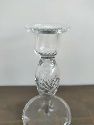 Buy Elegant Vintage Antique Cut Glass Candle Holder • 20£