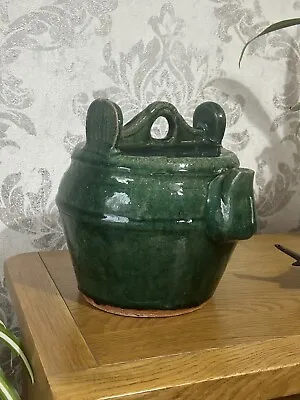 Buy Antique 19th Century Chinese Jade Green  Shiwan Pottery Teapot With Lid • 49£