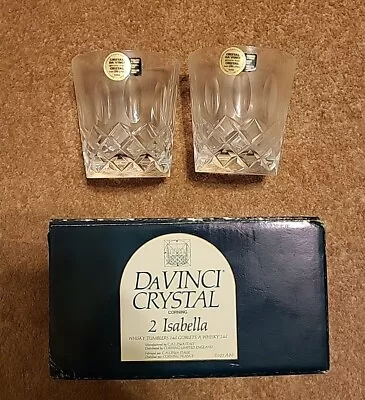 Buy Da Vinci Crystal Corning Hand Cut Isabella Whisky Tumblers Set Of 2 • 15£