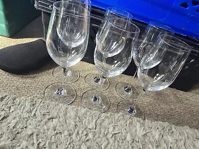 Buy Dartington White Wine Glasses Set Of Six 350ml Crystal Dishwasher Safe 22cm High • 10£