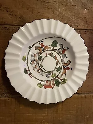 Buy Crown Staffordshire Rare Hunting Scene Fluted Candy Bowl/Dish ( 8 . 75 Inches ) • 14.99£