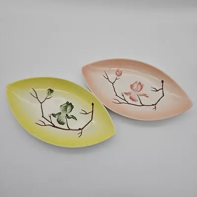 Buy Carlton Ware Australian Pair Of Boat Shaped Dishes Green And Pink 1950's 2605/ 3 • 13.99£