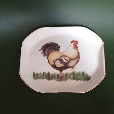 Buy Royal Vale Plate Bone China Serving Dish Snack Cockerel Rooster Pattern • 7£