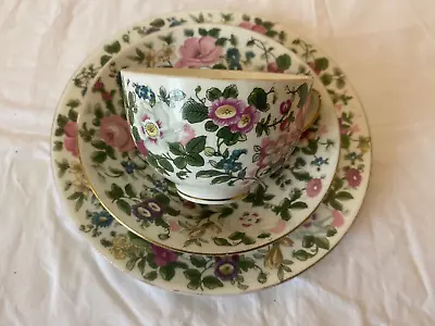 Buy Crown Staffordshire Thousand Flowers Pink Rose Floral Trio, No:1 • 5£