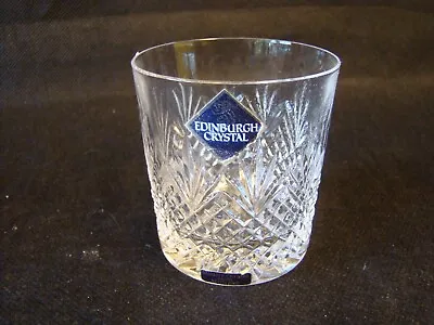 Buy Edinburgh Lead Crystal Cut Glass Whiskey Glass Tumbler Possibly Balmoral Pattern • 18£