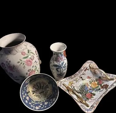 Buy 4 Gorgeous Rare, Vintage, Hand Painted China Pieces • 144.67£