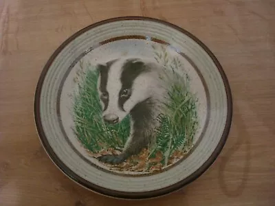 Buy Decorative Plate From Purbeck Pottery Bournemouth England With Badger Picture • 4.99£
