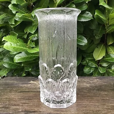 Buy Vintage Retro 70s Italian Fidenza Large 9.5” Foliage Design Heavy Art Glass Vase • 20£