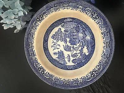 Buy Vintage CROWN CLARENCE Staffordshire BLUE WILLOW BOWL • 52.83£