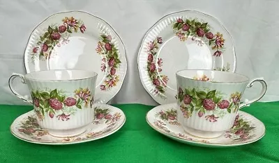 Buy Queens Rosina China Co ‘woman And Home ‘ X2 Trio’s Footed Cup, Saucer &plate • 8.99£