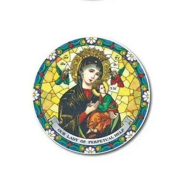 Buy Various Saints Suncatcher Tiffany Stained Glass Effect Window Sticker Religious • 3.99£