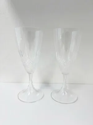 Buy Vtg French Lalique Cut Crystal Burgundy Wine Glasses Chinon Pattern 6 ¾” - Pair • 94.71£